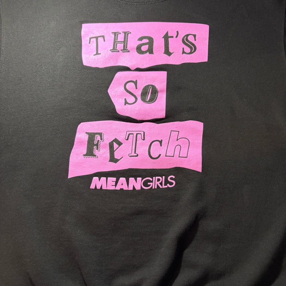 Mean Girls “That’s So Fetch” Graphic Sweatshirt Black Pink Women’s M